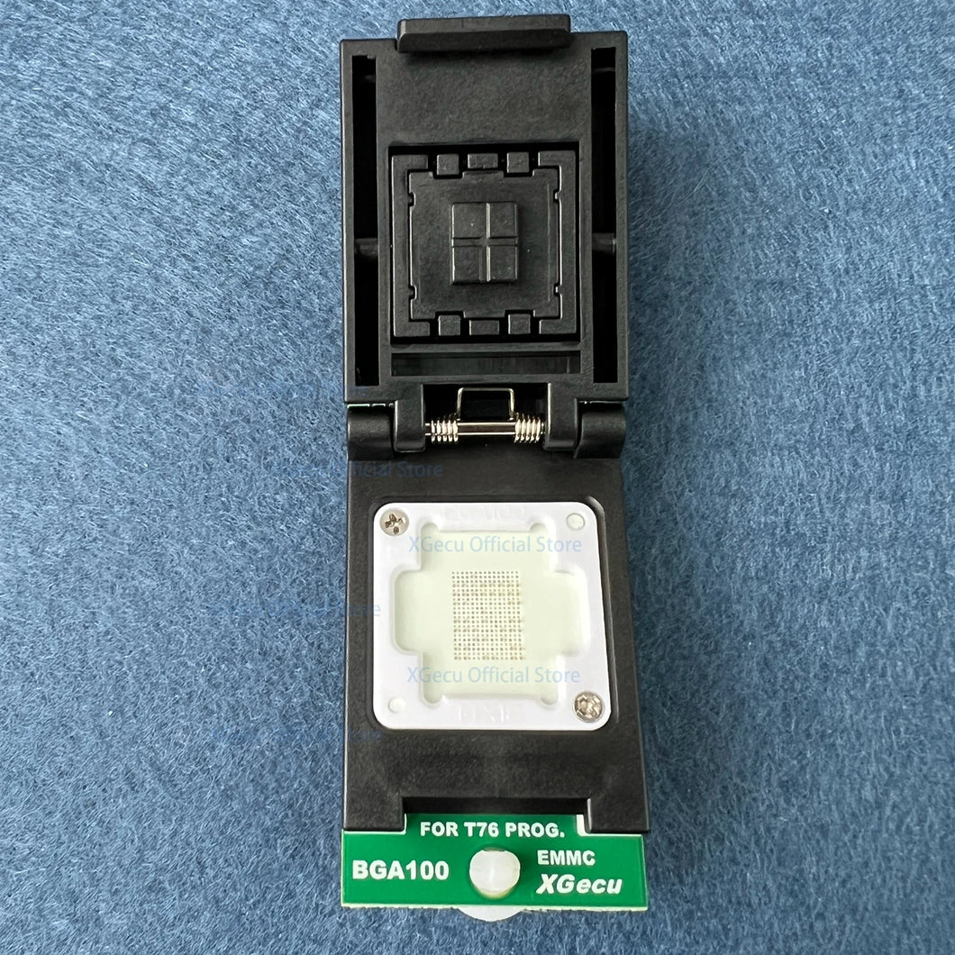 XGecu T76 programming EMMC BGA100 Adapter IC Socket, Dual Head Probe Holder, Reliable contact, long service life