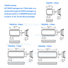 Load image into Gallery viewer, TSSOP28 - DIP28 OTS-28-0.65-01 ZIF Adapter width 170mil for XGecu TL866II Plus or other Universal Programmer
