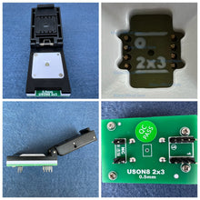 Load image into Gallery viewer, XGecu QFN8 WSON8 USON8 DFN8 2X3 4X3 or 4X4 IC Socket universal adapter for SPI NAND NOR Flash with High-end Spring Probe
