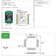 Load image into Gallery viewer, QFP44_EX1 QFP44 TO DIP40 (C51 AVR PIC 3 IN 1)  IC Test Socket Programming Adapter / Converter for XGecu T48 Programmer
