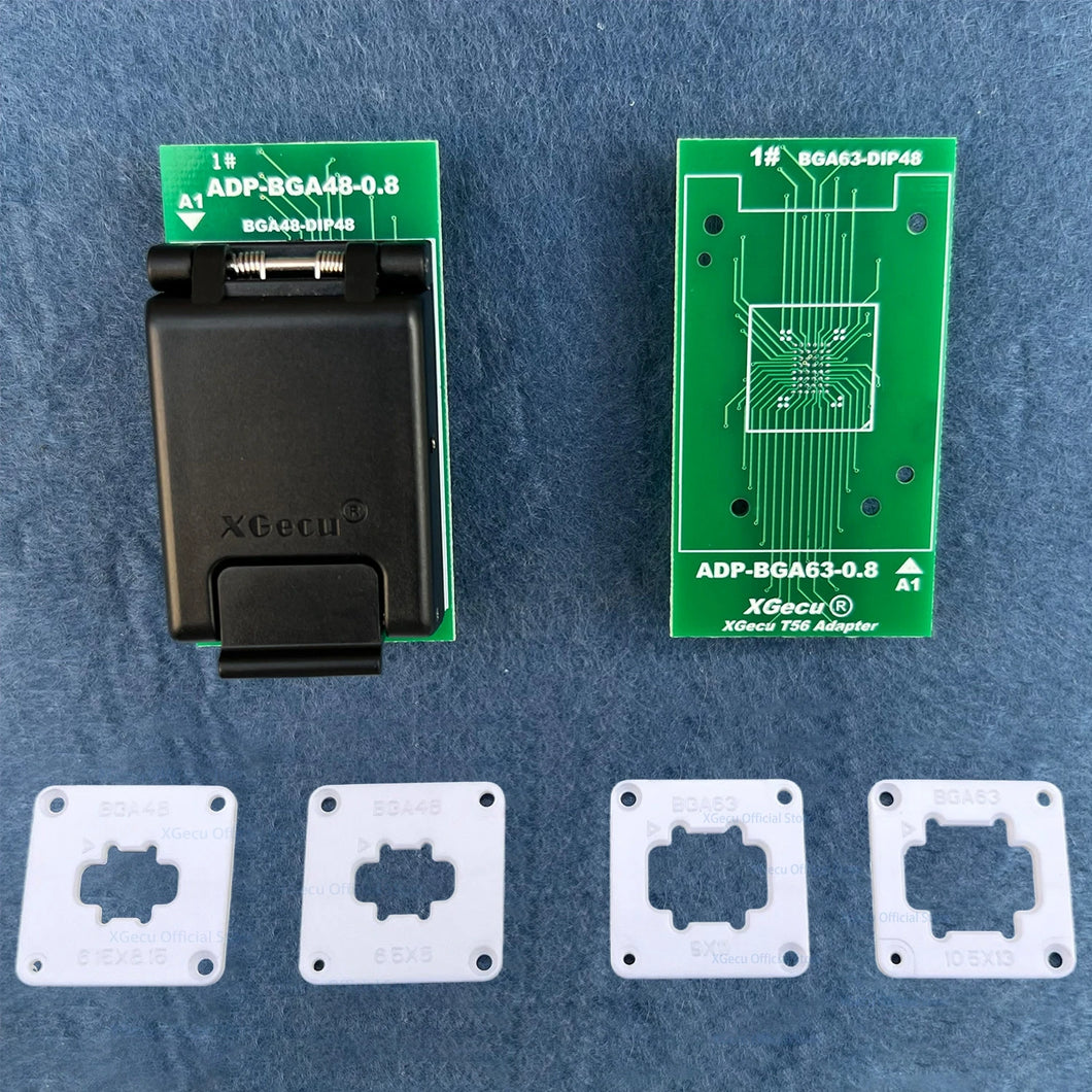 XGecu T56 BGA48 BGA63-DIP48 2 in 1 adapter IC socket ADP-BGA48-0.8 ADP-BGA63-0.8, New Dual Head Probe Holder, long service life