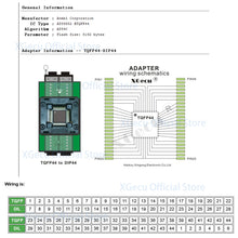 Load image into Gallery viewer, 544T4 SA245A IC test converter Socket Adapter QFP44-0.8  TQFP44/QFP44/PQFP44/FQFP44 TO DIP44 for XGecu T56 or T76 programmer 70-0076
