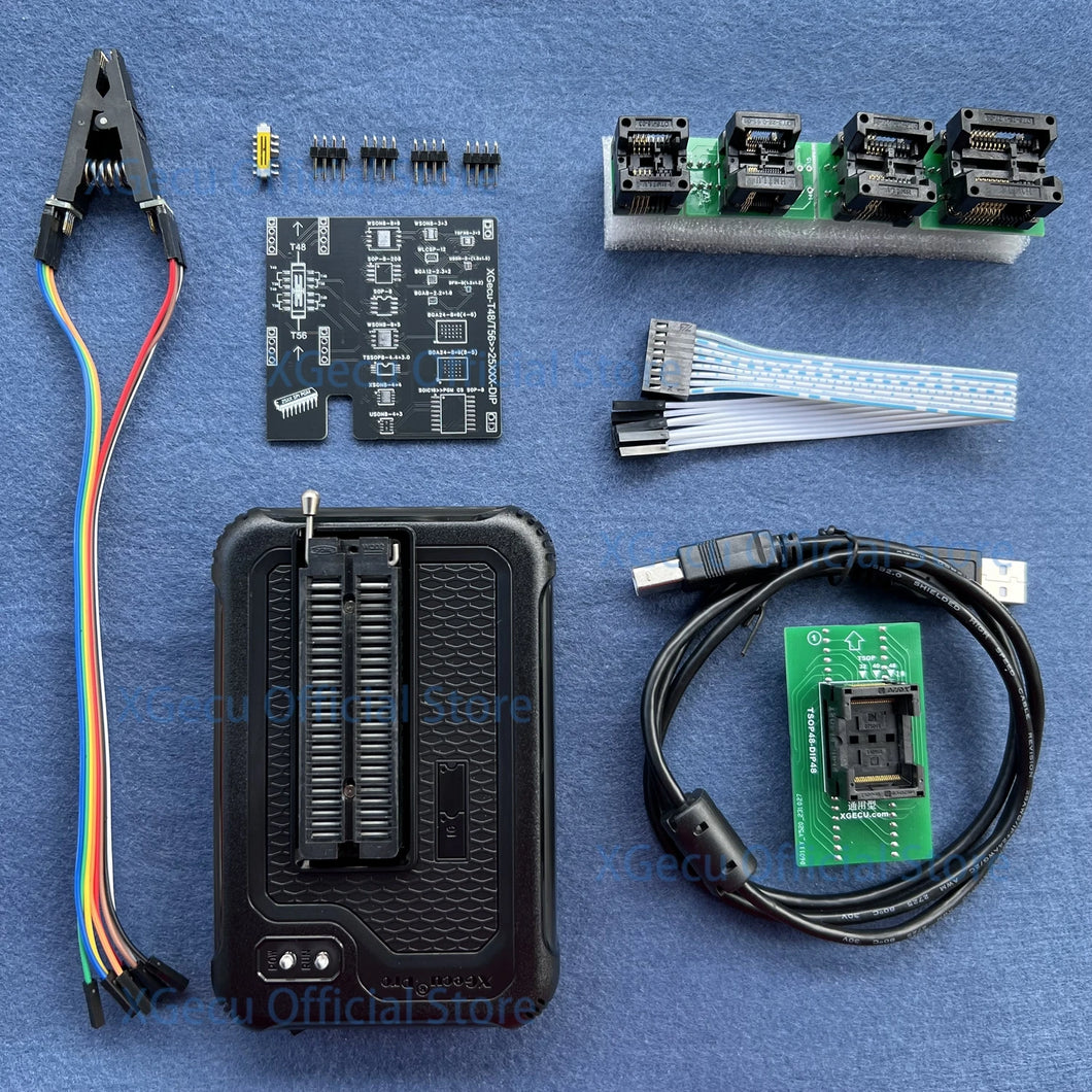 V12.63 XGecu T56 Programmer 56 Pin Drivers for PIC / NAND Flash / EMMC TSOP48 / BGA+17-in-1 adapter+SOP8 clip+TSOP48+SOP8 SOP16