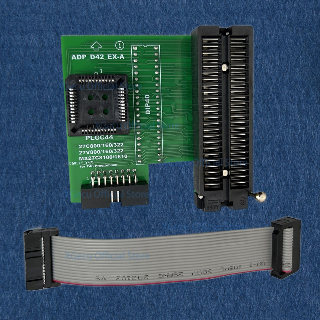 XGecu ADP_D42_EX-A adapter with Black ZIF socket for PLCC44 DIP42 27Cxxx 27Vxxx EEPROM only can work on T48 (TL866-3G) programmer