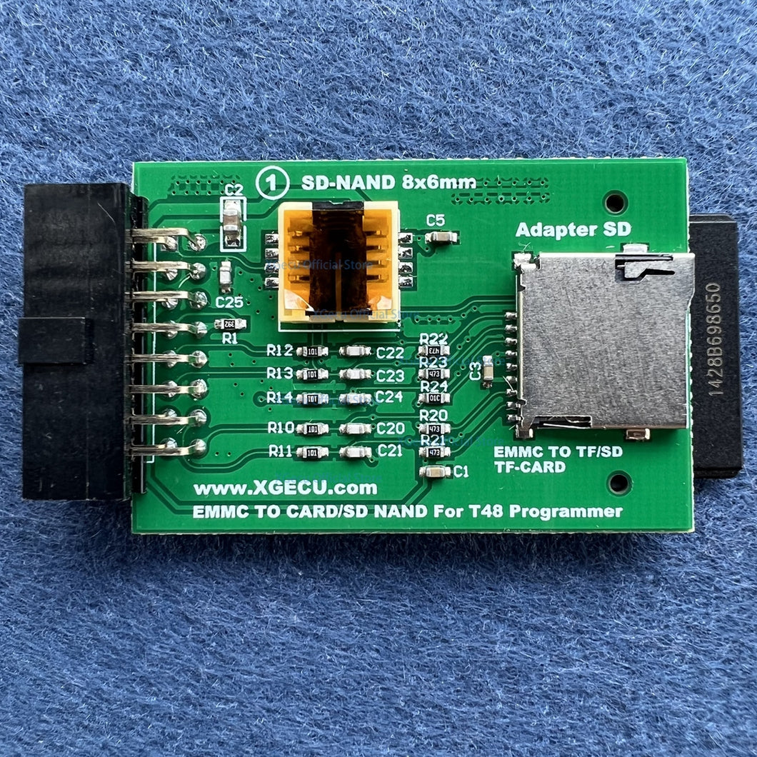 EMMC SD adapter can only work on XGecu T48 progammer support reading and writing SD / TF card EMMC chip