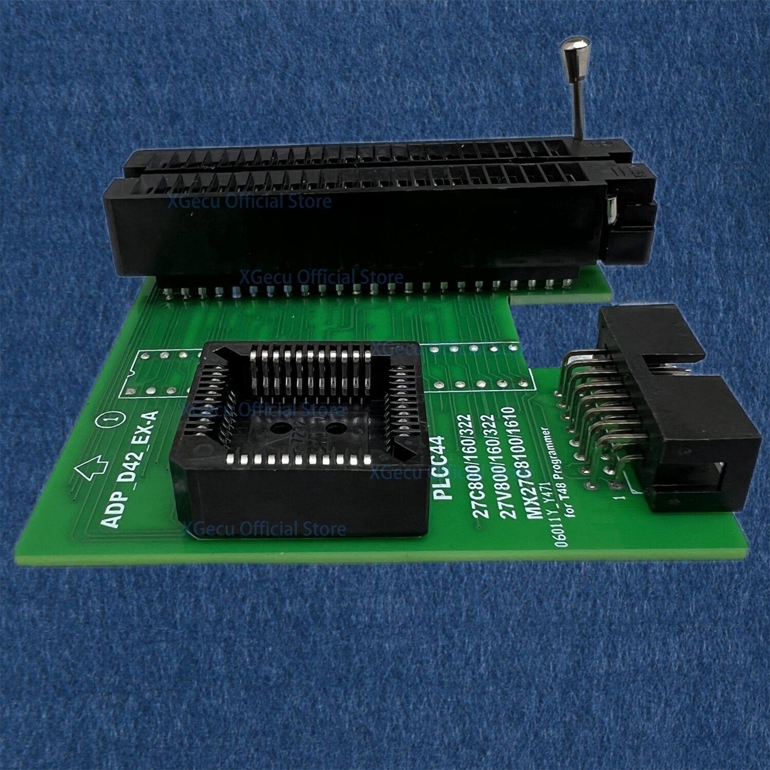 XGecu ADP_D42_EX-A adapter with Black ZIF socket for PLCC44 DIP42 27C